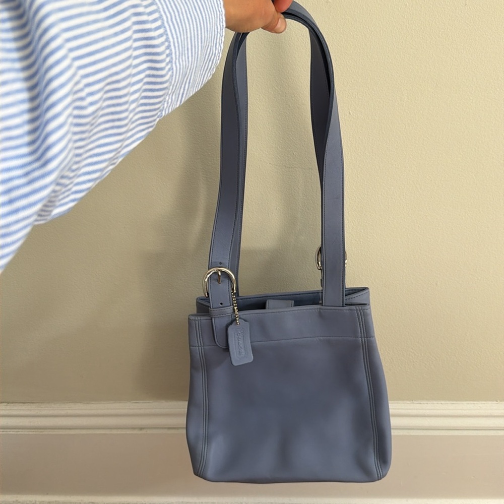 Authentic Blue Coach Midi Tote - Picture 2 of 8